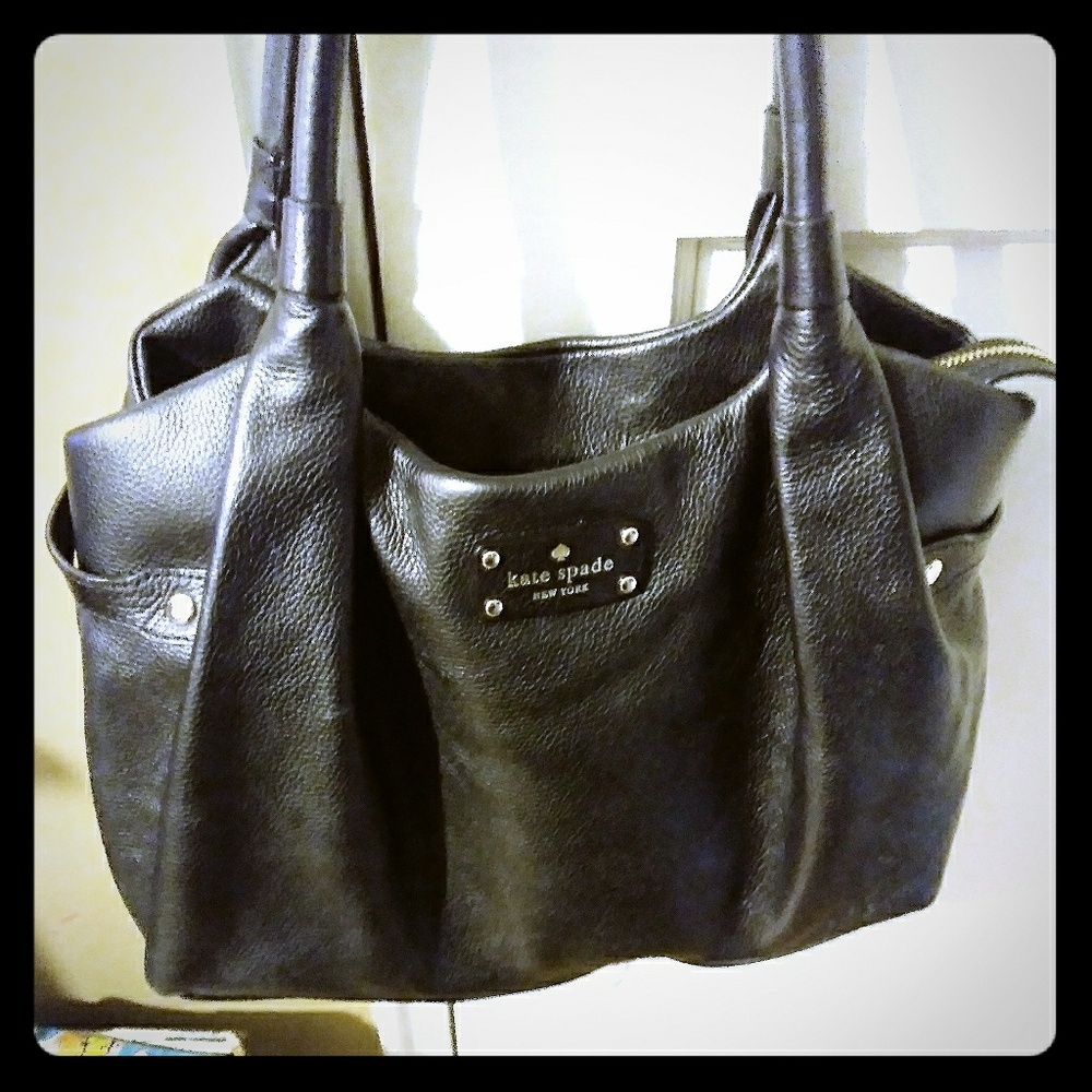 Black leather Kate Spade handbag